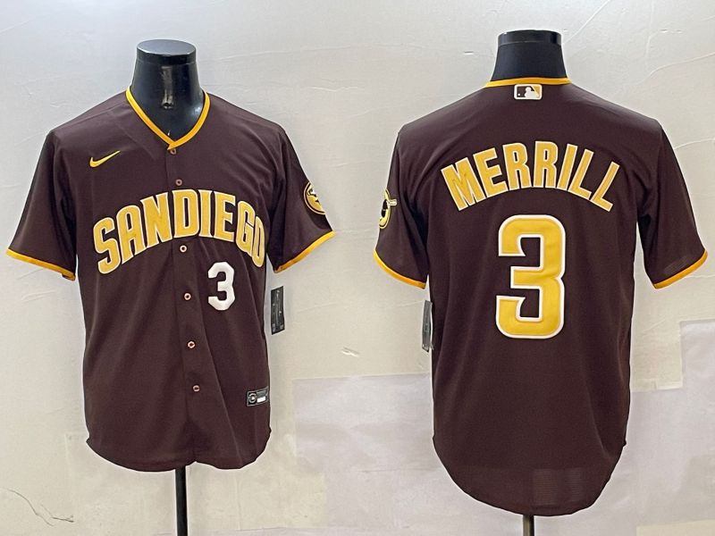 Men San Diego Padres #3 Merrill Brown Game 2025 Nike MLB Jersey style 7